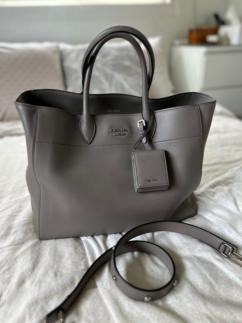 Prada grey tote bag top