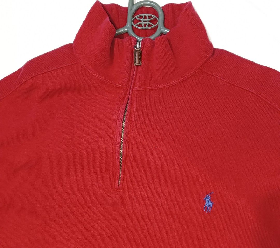 Ralph Lauren POLO RALPH LAUREN Half-zip sweatshirt, men's M size cotton black type Vintage Second Hand main image 0