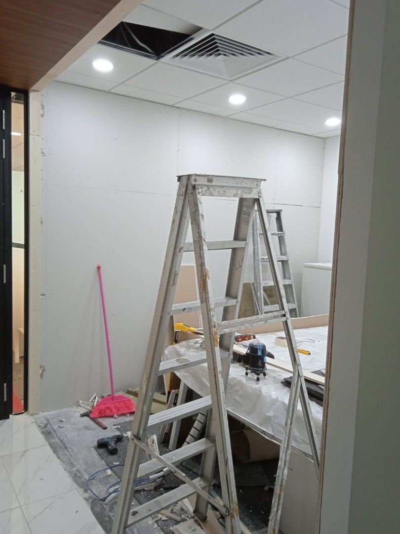Partition Walls, False Ceiling, Box Up, Cove Lights, Minor Renovations