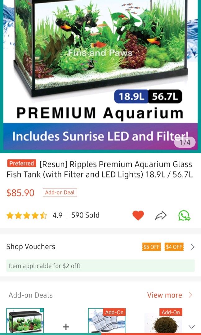 15 gallon store tank petco