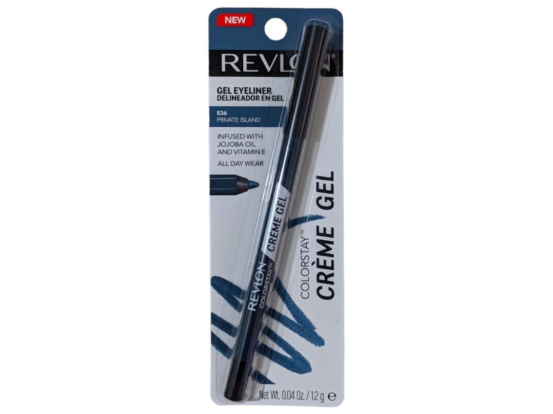 Revlon Colorstay Creme Gel Eyeliner Pencil, Private Island 1.2g, Beauty & Personal Care, Face