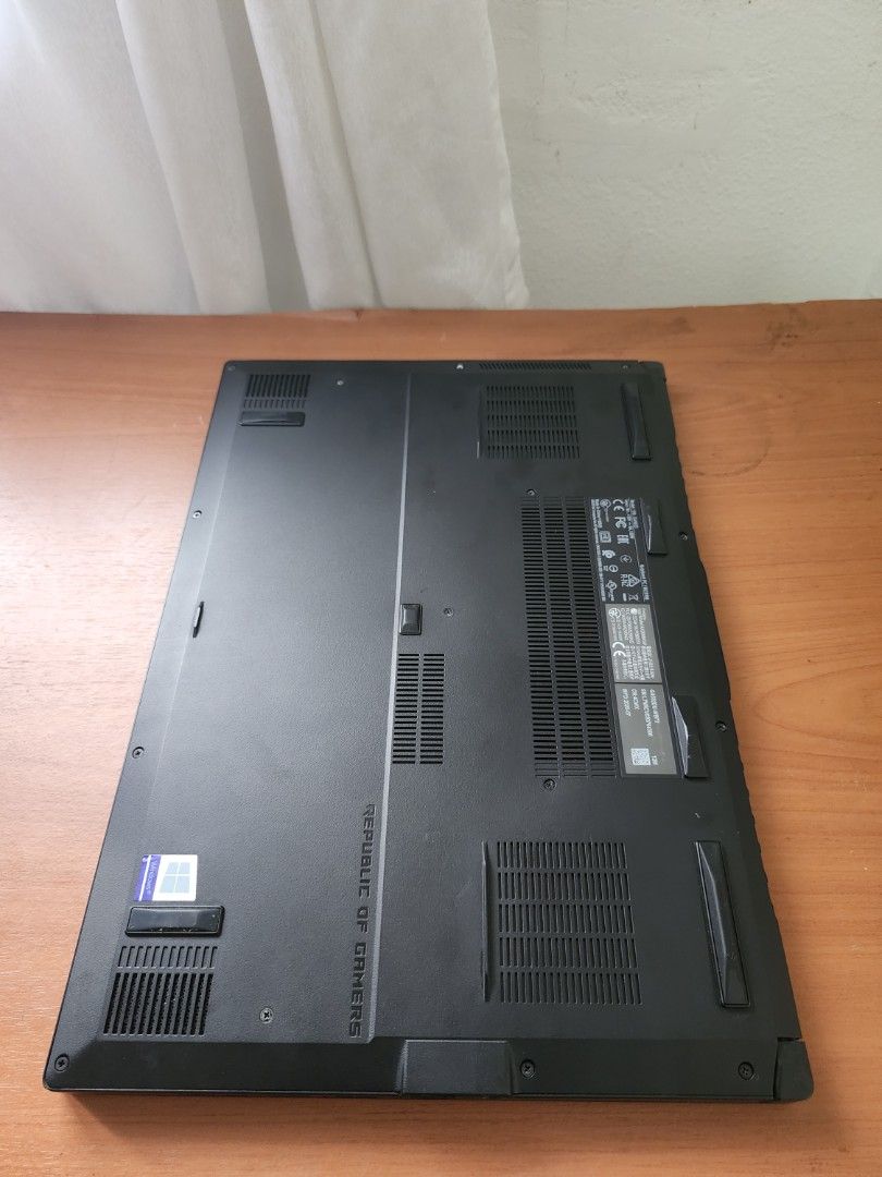 ROG GA502 (Category: Laptops & Notebooks) located in Singapore. Submitted by gamessss (Listing ID 1201123647, Image 3). Description: ROG Gaming laptop processor: AMD Ryzen 7 3750h with Radeon Vega Mobile Gfx 2.30GHz NVIDIA Geforce GTX 1660 Ti Max-Q Design GDDR6 @ 6GB (192 bits) storage: 512gb warranty over.