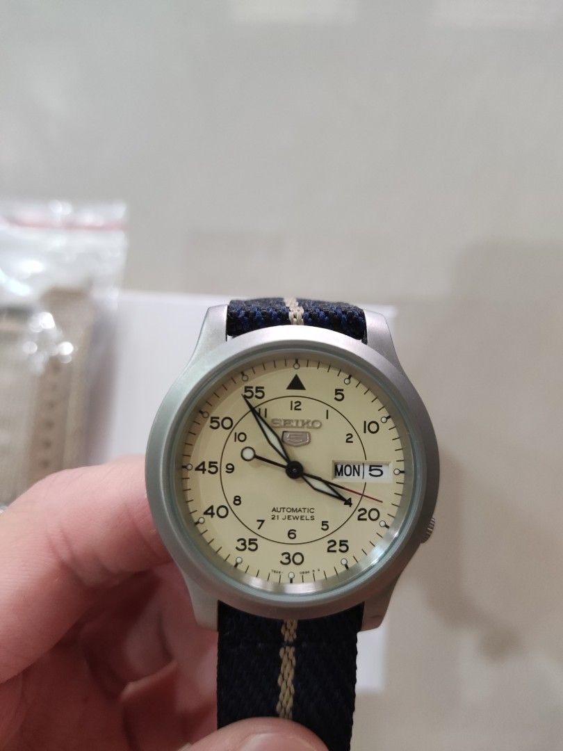 Seiko 5 Military SNK803 Beige Luxury Watches on Carousell