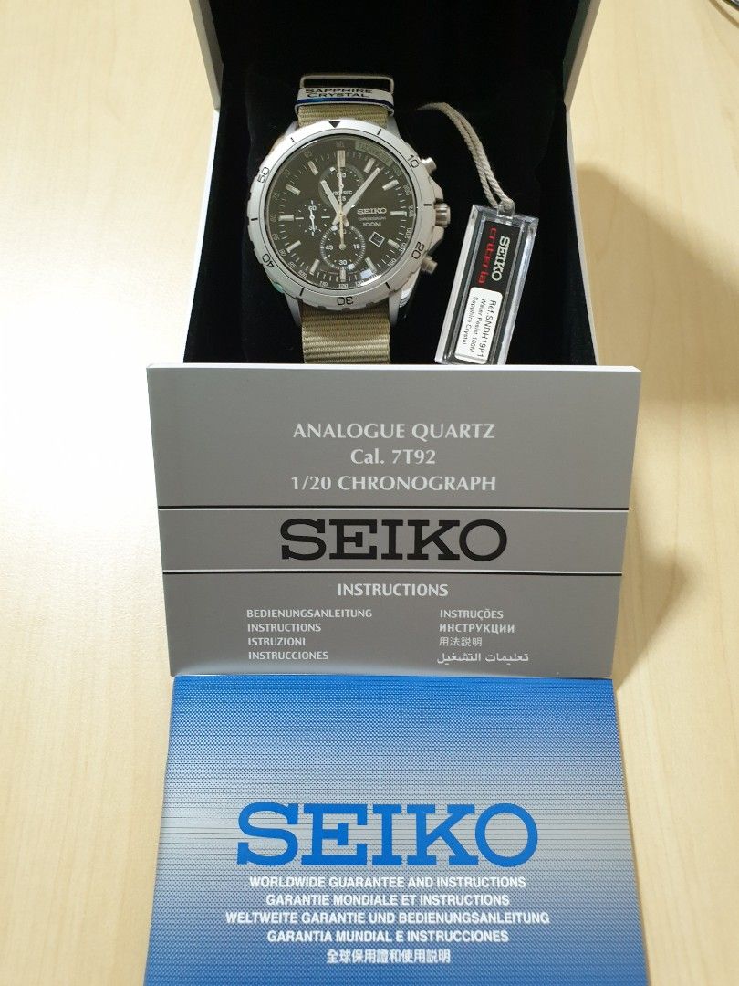 SEIKO Criteria SNDH19P1 Black Dial Chronograph Quartz Men's Watch WARRANTY  100M (With Worldwide Guarantee Cert & Seiko Box & Seiko Instructions Book)  🔥More than 50% Discount🔥, Luxury, Watches on Carousell