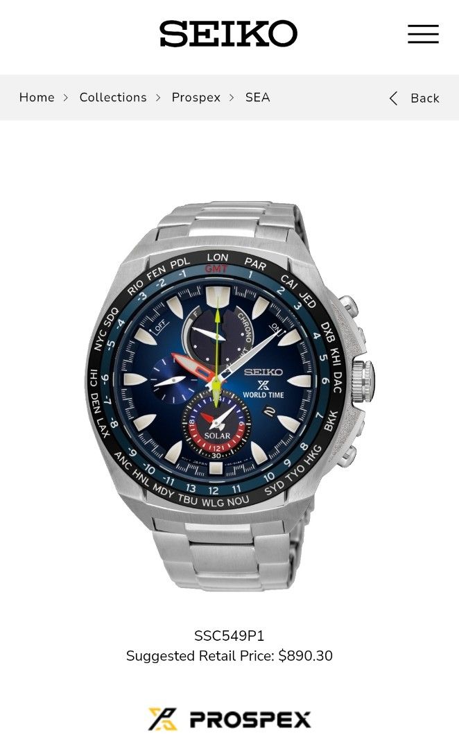 Seiko Prospex SSC549P1 Special Edition, Luxury, Watches on Carousell