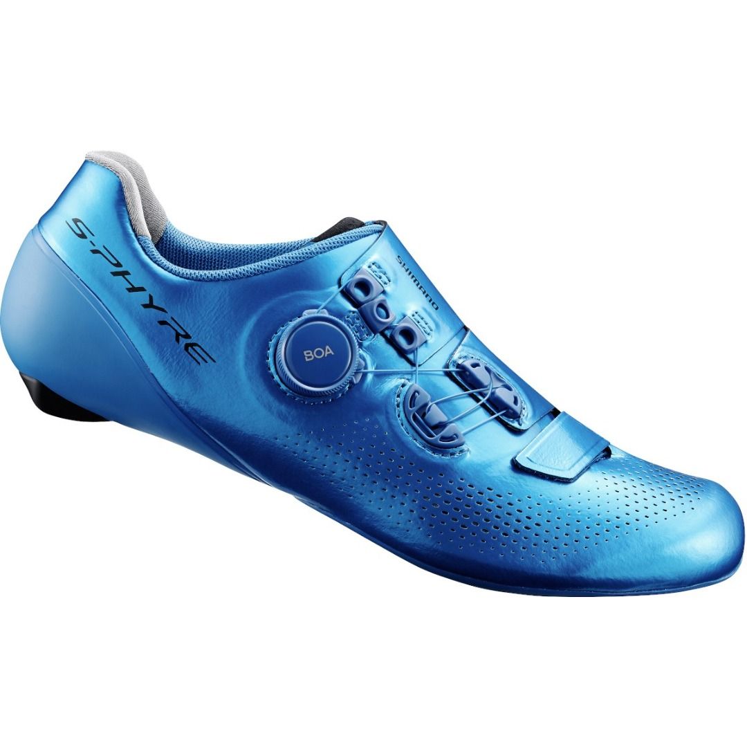 SHIMANO S-PHYRE RC9T SH-RC901T ROAD CYCLING SHOES WIDE Large S-Phyre - BLUE  (CLEARANCE), Sports Equipment, Bicycles & Parts, Bicycles on Carousell