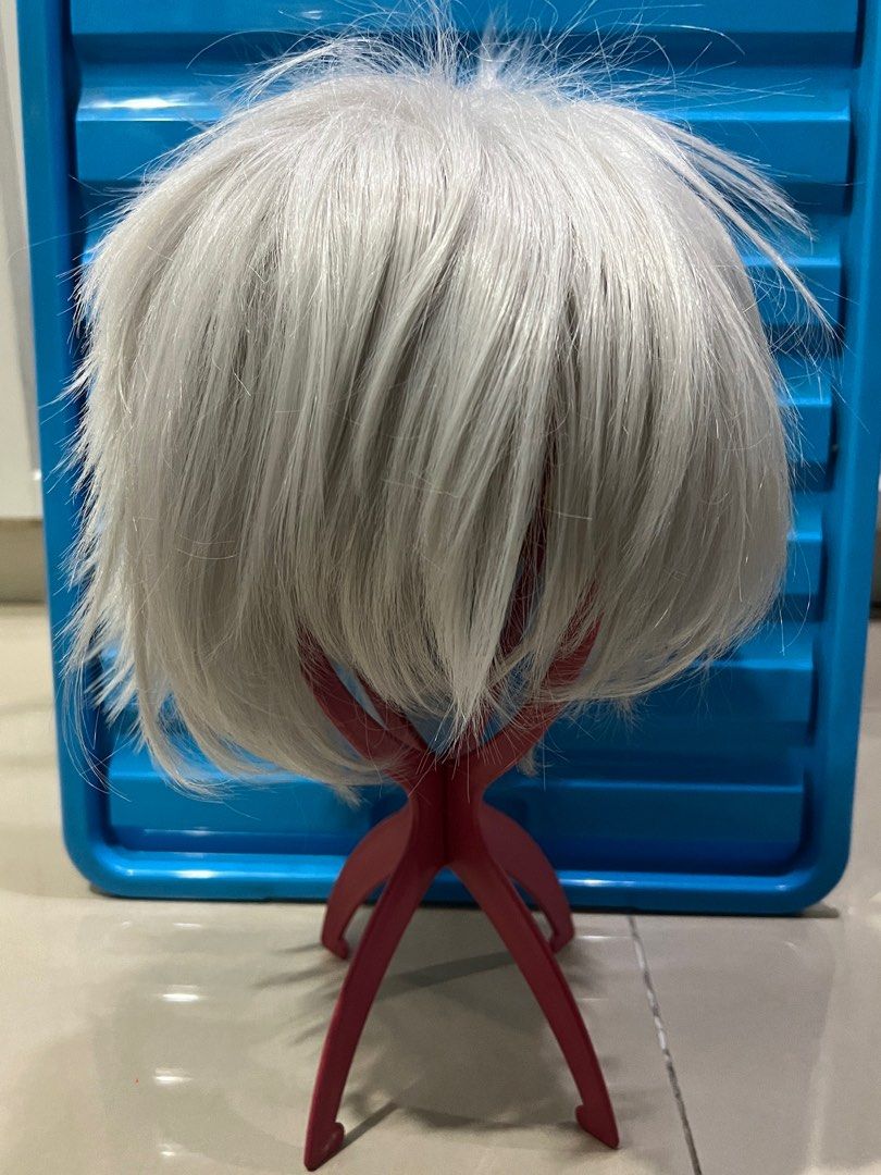 Short silver online wig cosplay