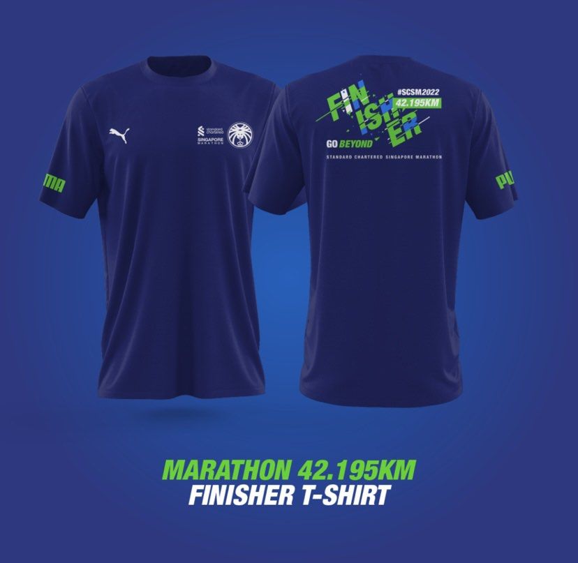Standard Chartered Singapore Marathon 2022 Finisher Tee, Men's Fashion