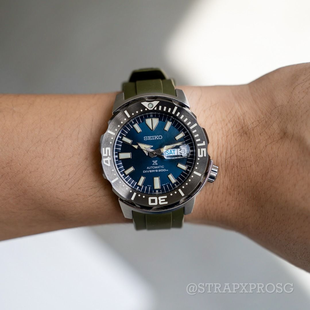 StrapXPro High Quality Vulcanised Curved End Rubber Strap for Seiko Monster Men s Fashion Watches Accessories Watches on Carousell
