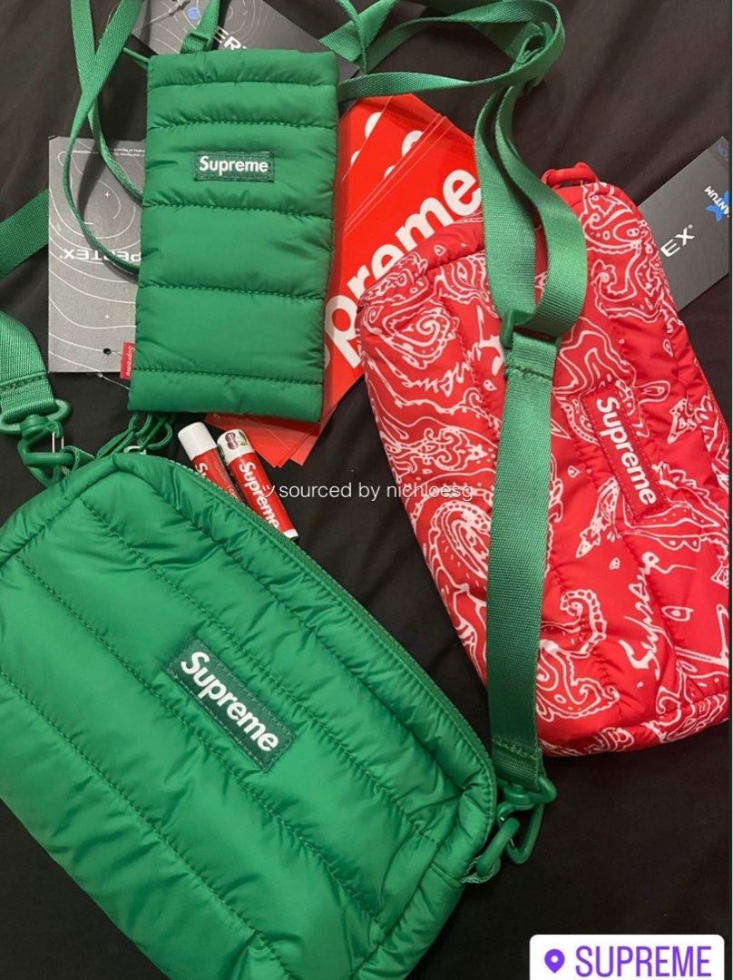 supreme puffer pouch Green シュプリーム ポーチ 【最新入荷】 3852円 ...