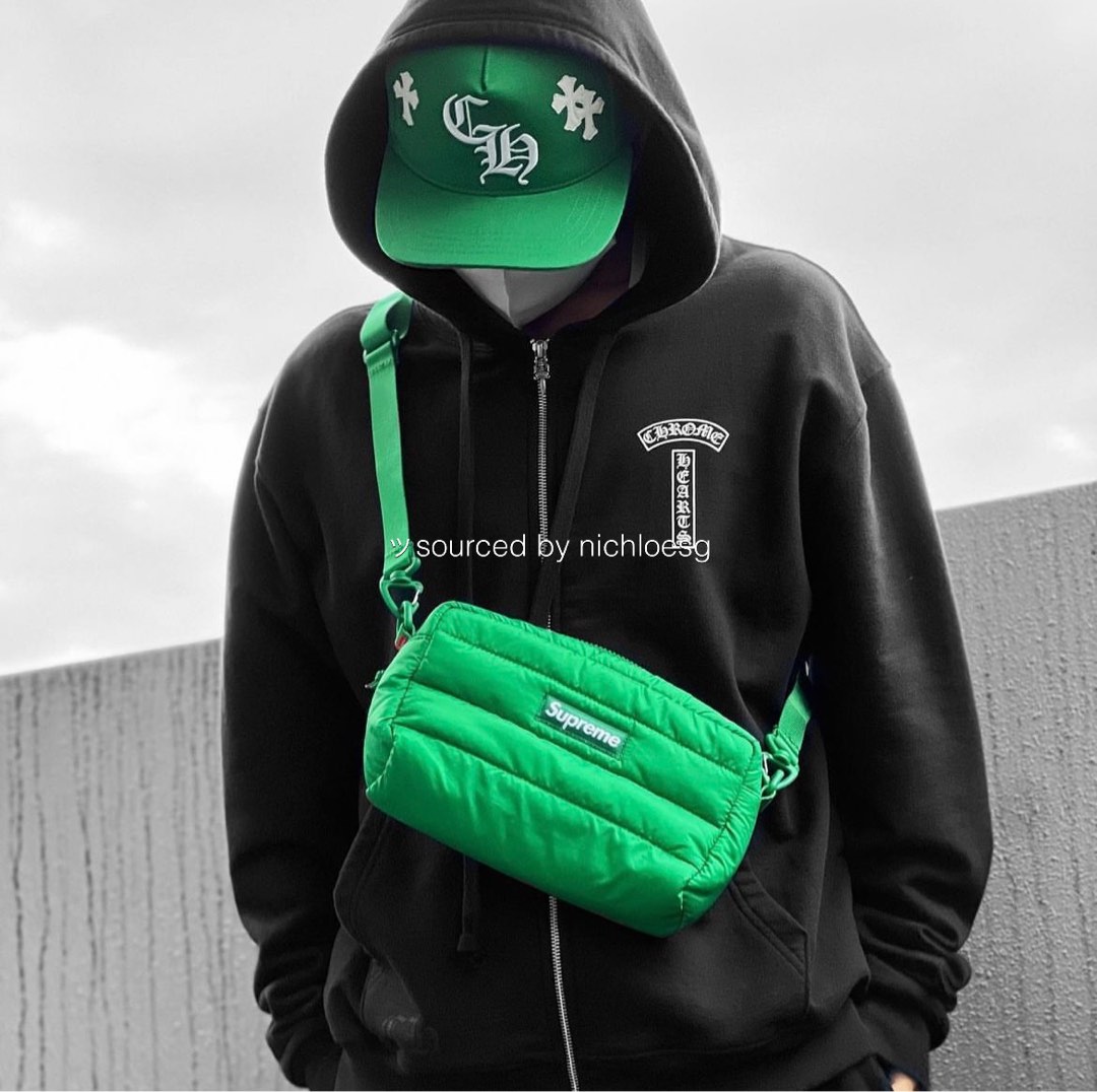 supreme puffer side bag green ショルダー グリーン