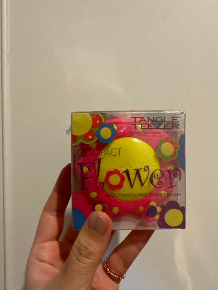 TANGLE TEEZER COMPACT FLOWER HAIR BRUSH, Beauty & Personal Care, Hair