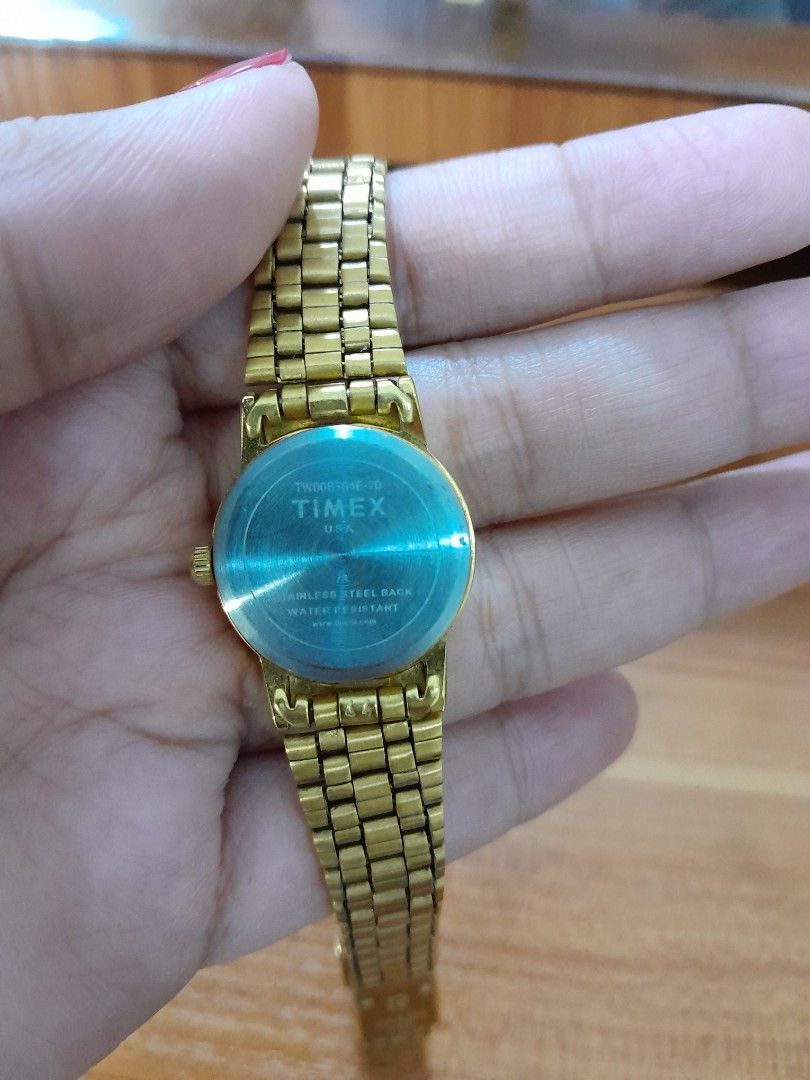 Timex Watch Gold Plated, Women's Fashion, Watches & Accessories