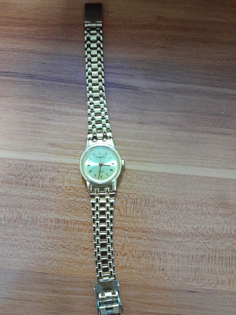 Timex Watch Gold Plated, Women's Fashion, Watches & Accessories