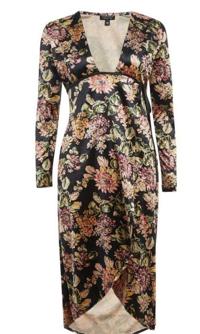Topshop floral plunge dress sales