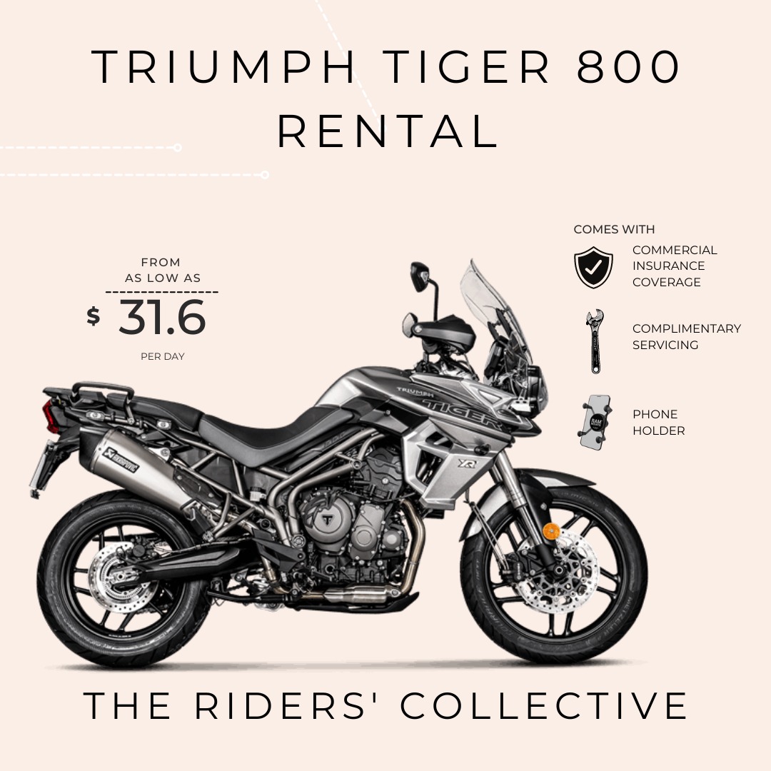 Triumph Tiger 800 Rental, Motorcycles, Motorcycle Rental on Carousell