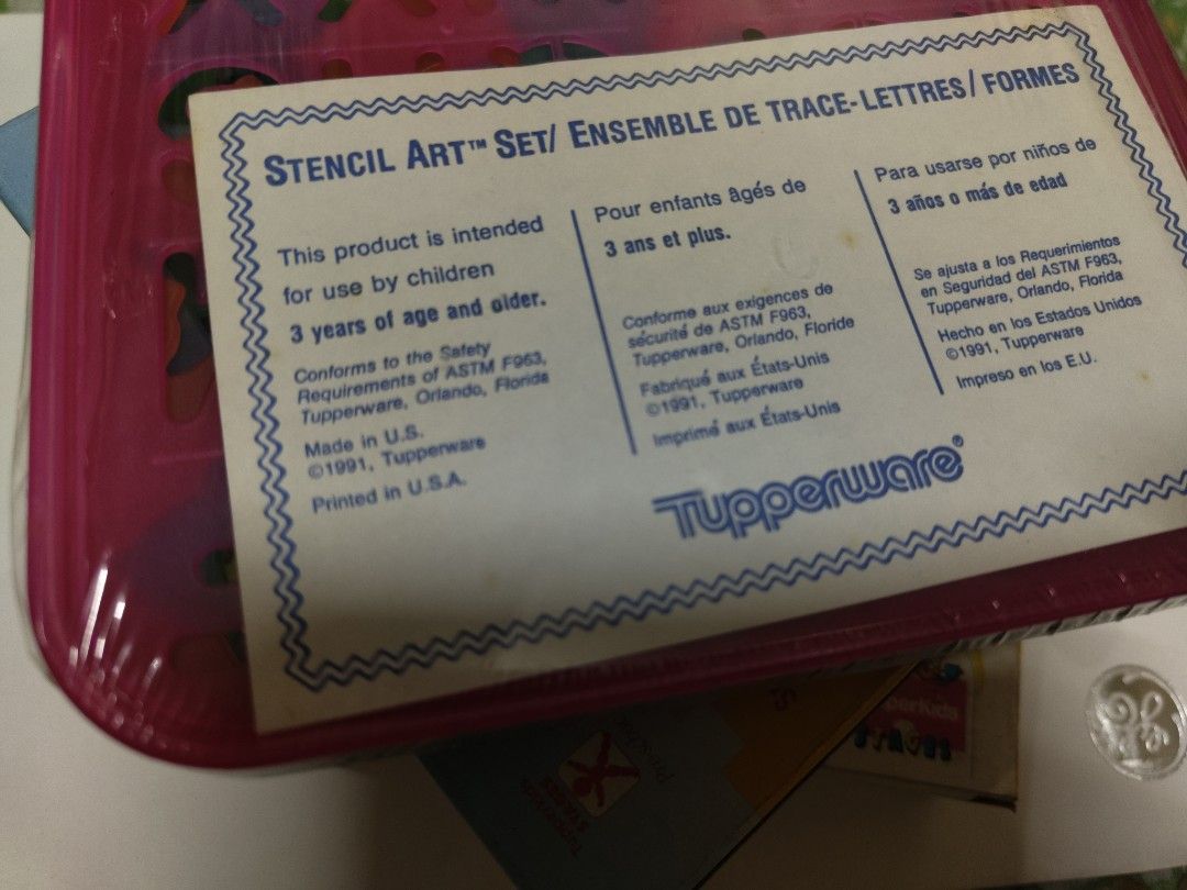 Tupperware stencil art set hobbies toys stationery craft other