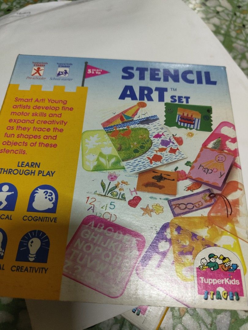 Tupperware Stencil art set, Hobbies & Toys, Stationery & Craft, Other