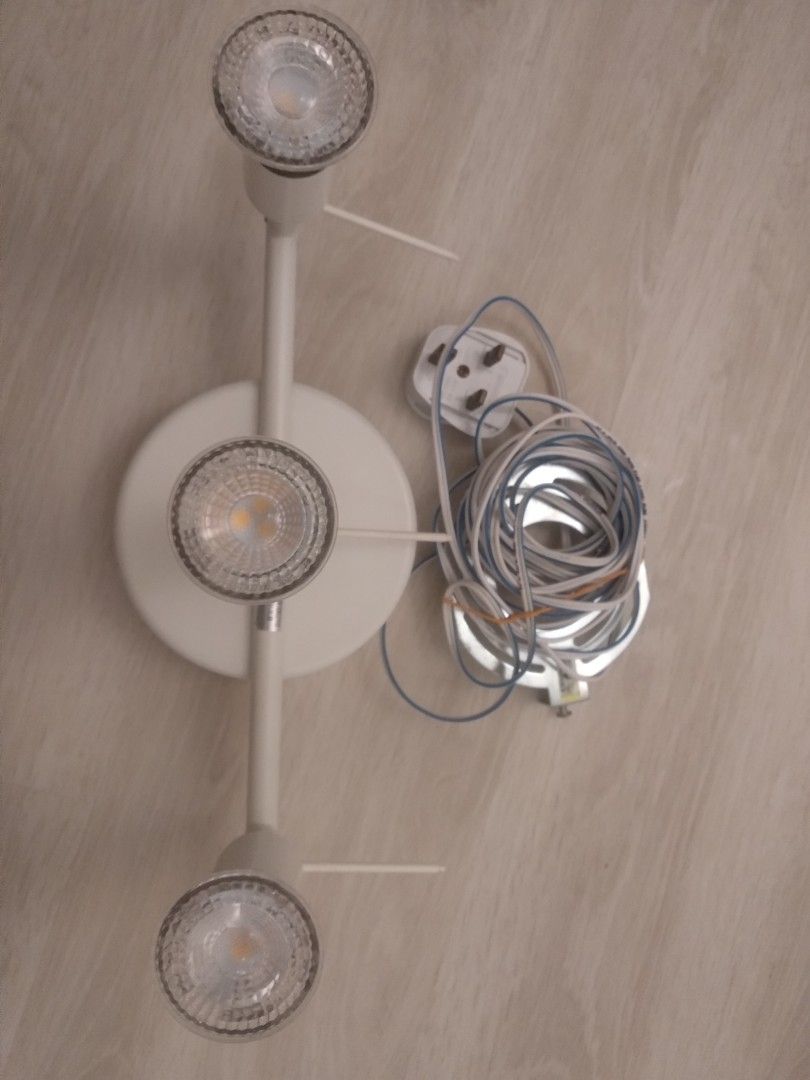 Used Ikea Tross Ceiling/wall track spotlight complete with LED bulb