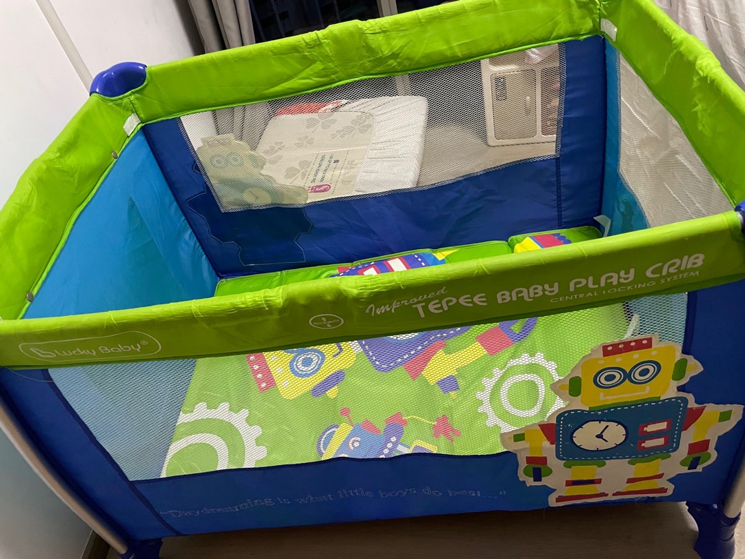 Used lucky baby playpen, Babies & Kids, Baby Nursery & Kids Furniture