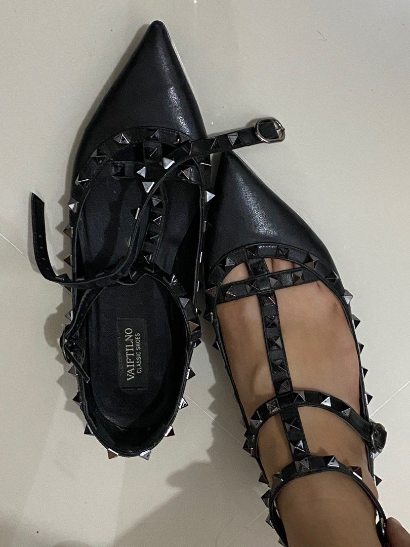 Studded flats valentino sales inspired