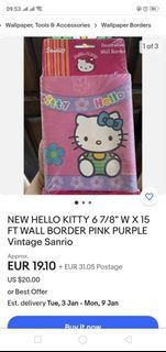 Vintage Hello Kitty Wallpaper Border