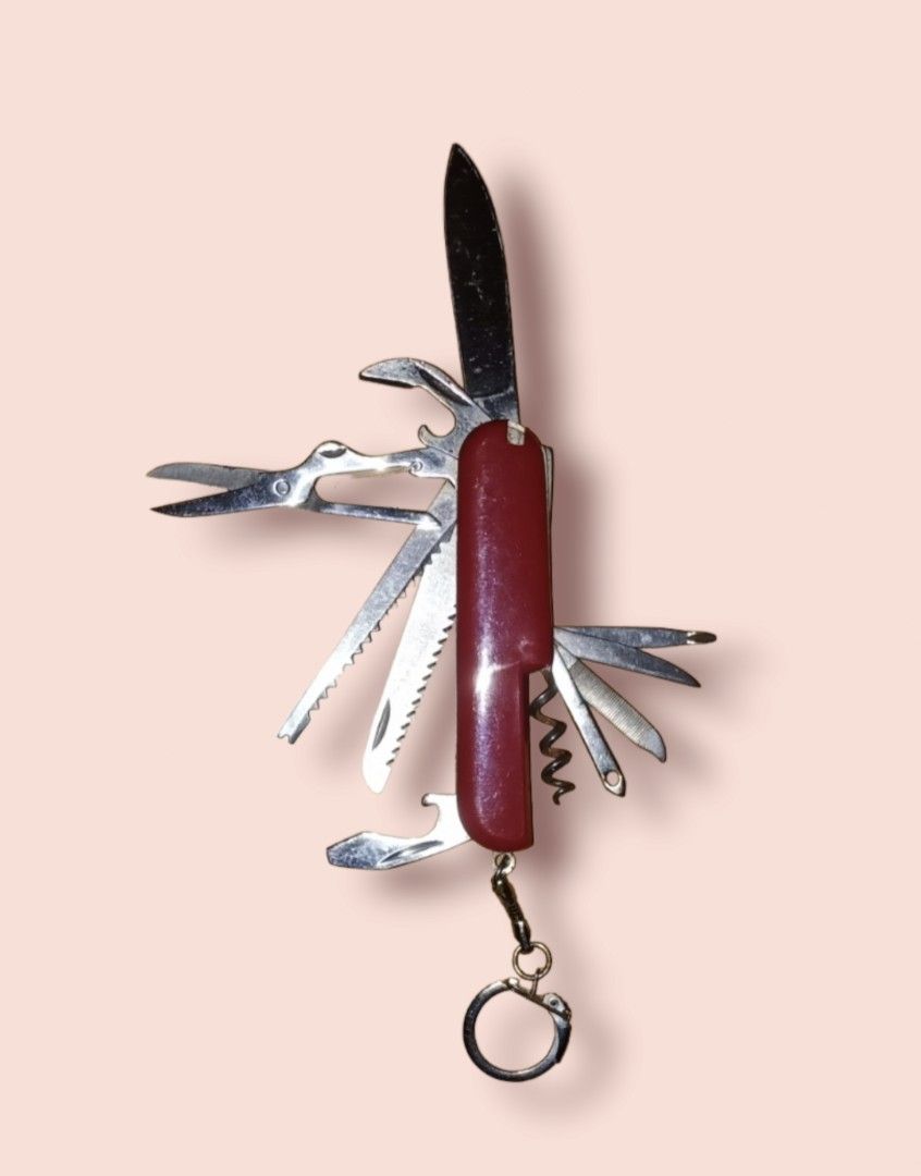 Vintage Swiss Army Knife With At Least 11 Tools. Two Saws, Scissors