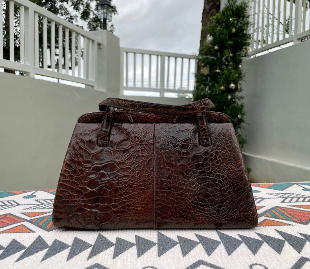 Vintage Turtle Skin Clutch, Women's Fashion, Bags & Wallets, Clutches