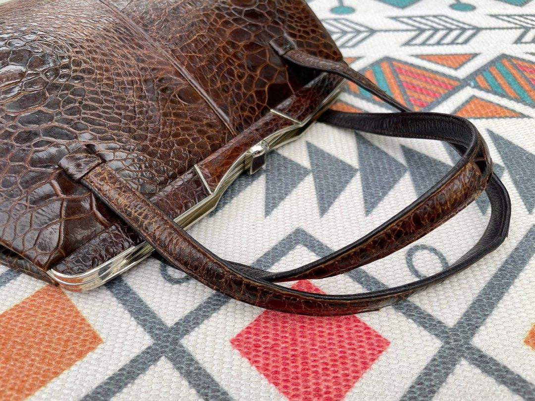 Vintage Turtle Skin Clutch, Women's Fashion, Bags & Wallets, Clutches