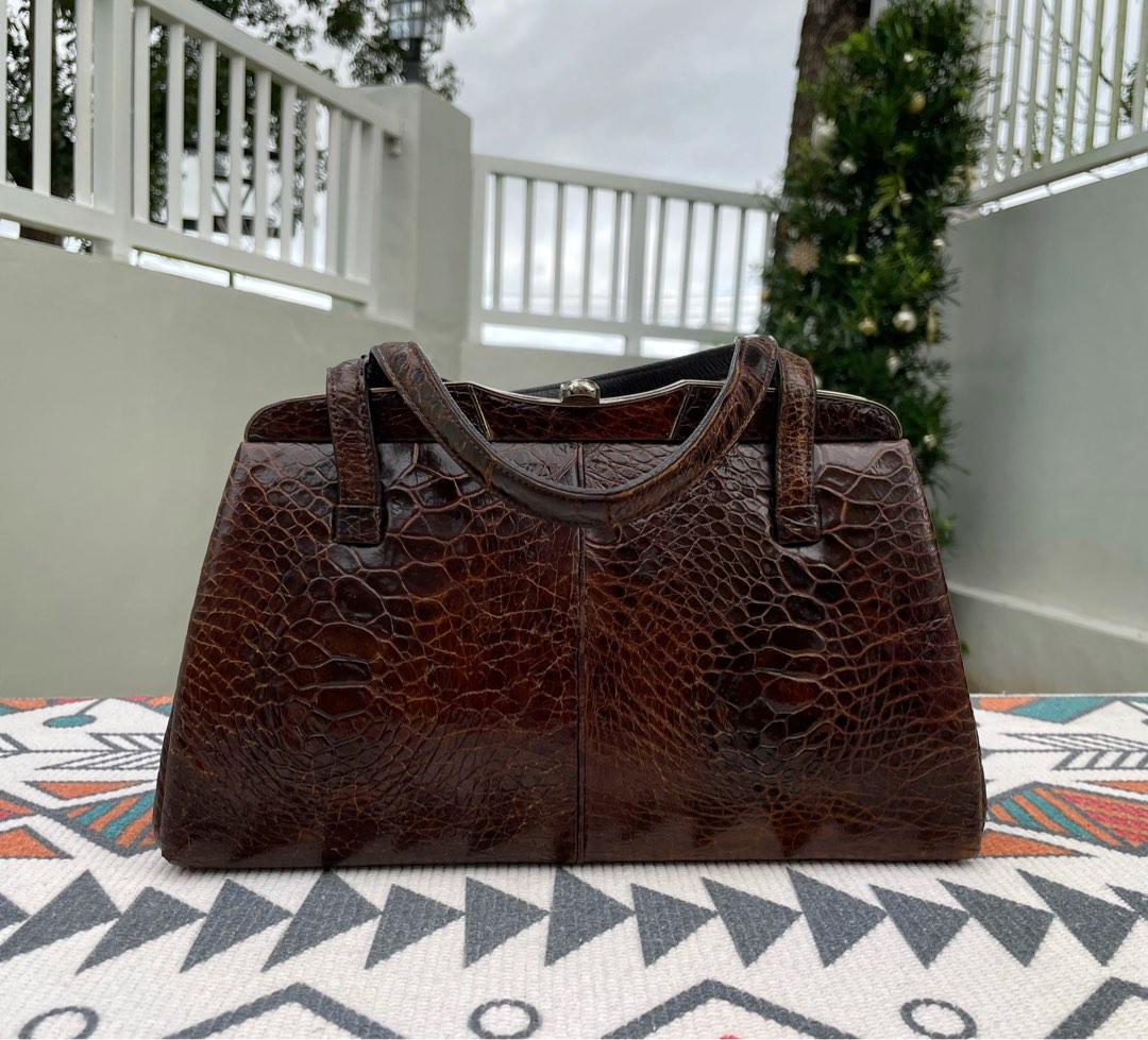 Vintage Turtle Skin Clutch, Women's Fashion, Bags & Wallets, Clutches