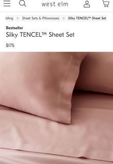 West Elm Silky 100% TENCEL™ Lyocell Flatsheet or Blanket / Queen / King