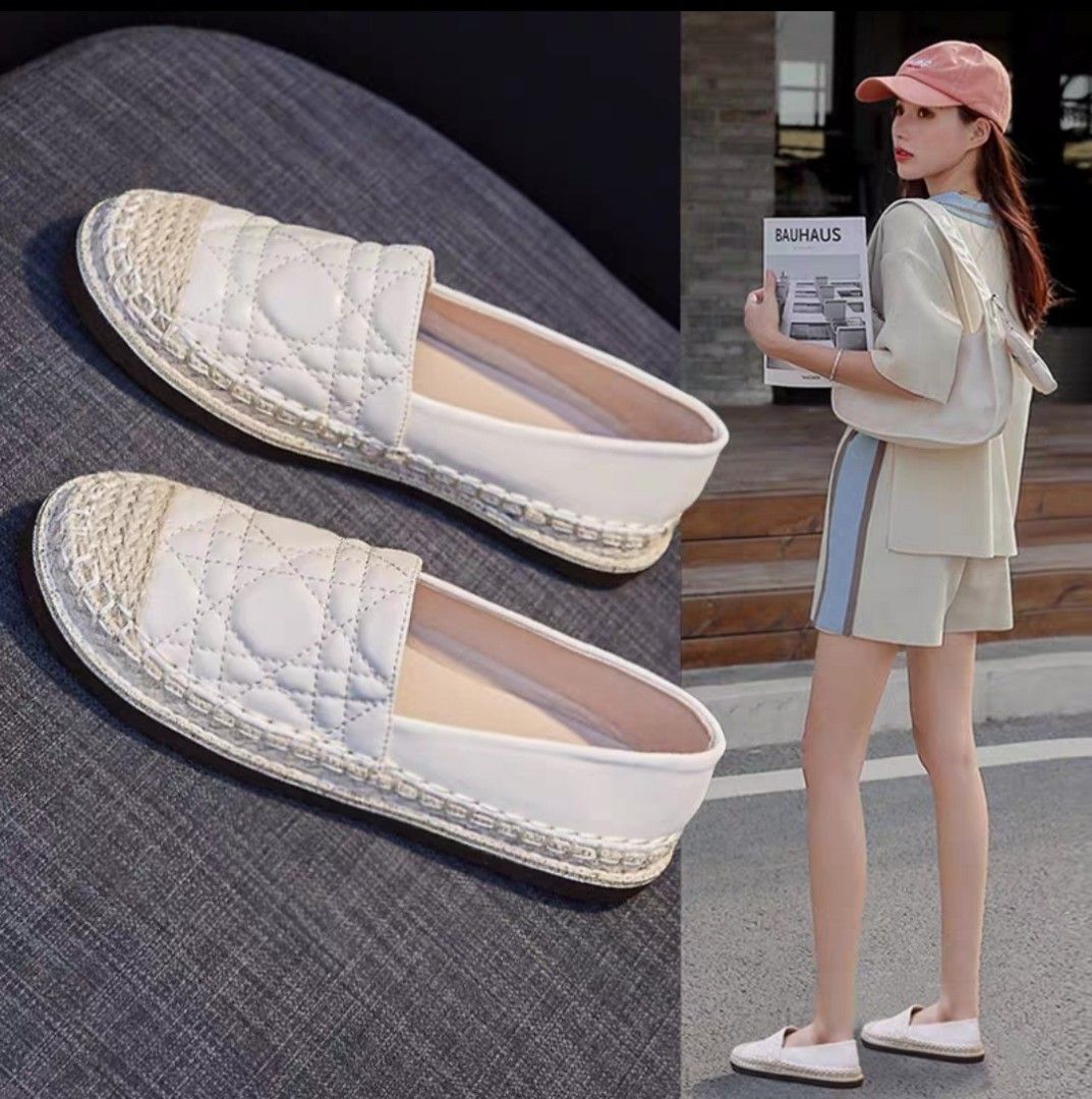 white slide on loafers