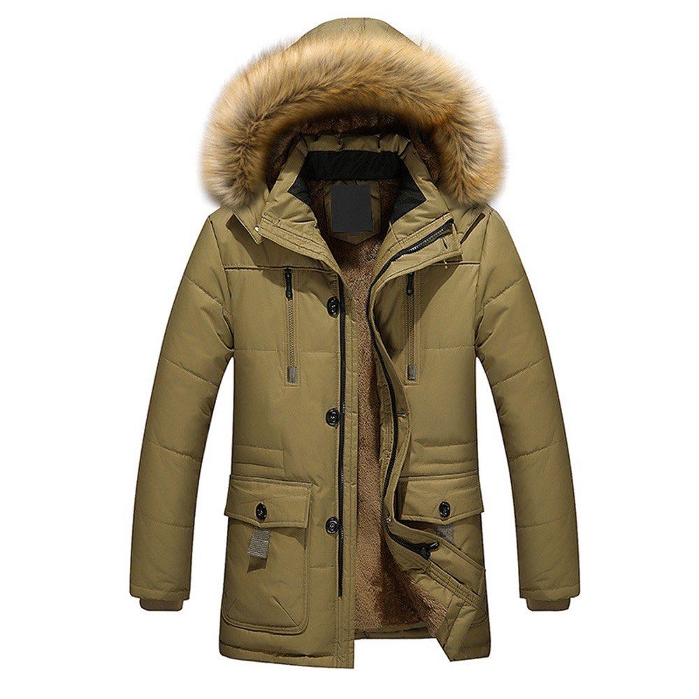 Mens fleece trench coat sale