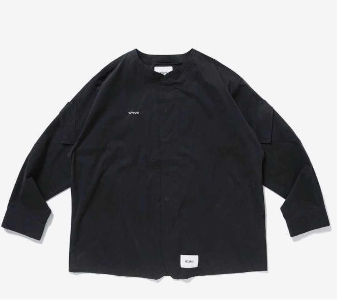 WTAPS 22SS SCOUT / LS / NYCO. TUSSAH BLACK SIZE 04 CROSSBONES, 男