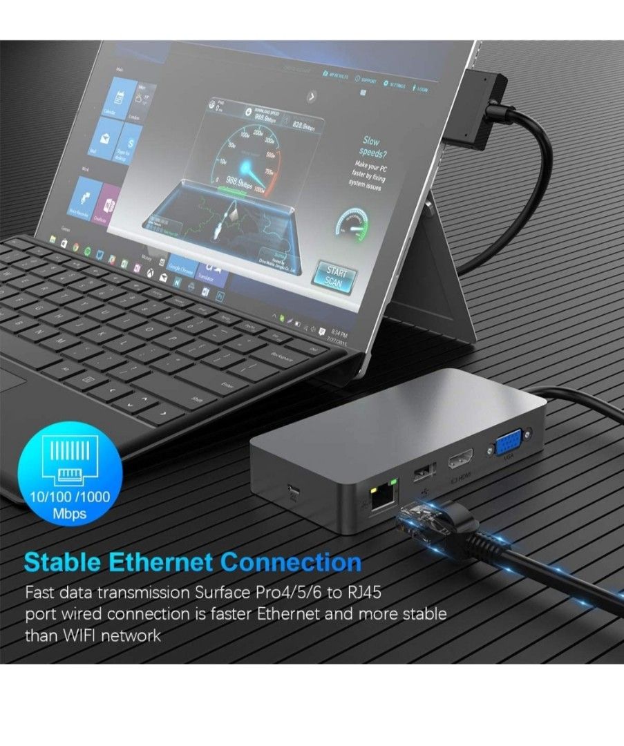イミディア IMD-SUR380 Pro3 Docking TypeC3.1 Hub u0026 HDMI for Surface Pro3 ガンメ -  USBハブ