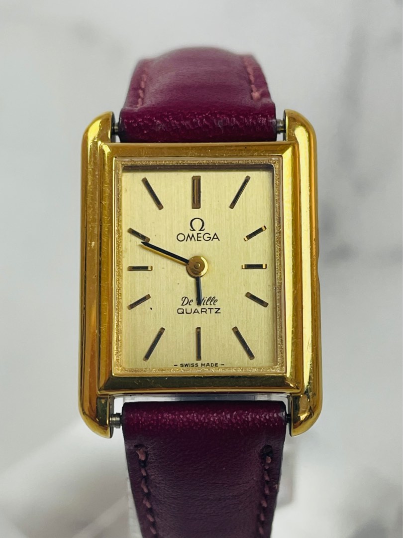 211293e) Omega De Ville Tank Vintage Women's Quartz Watch Circa