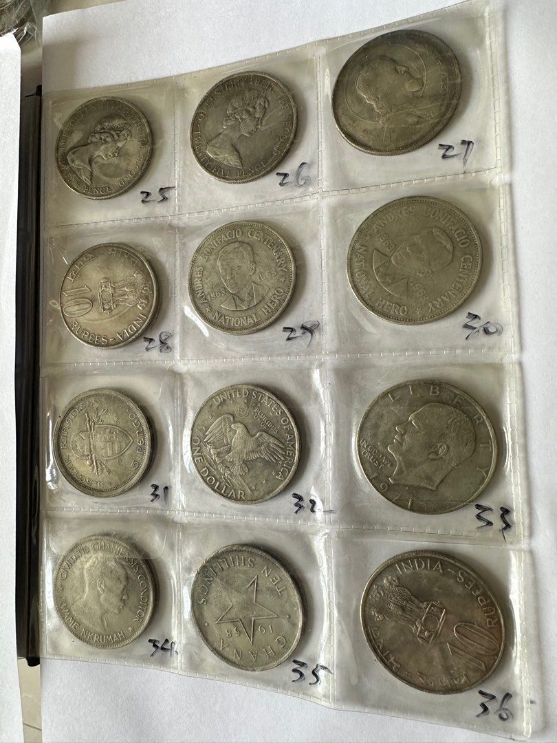 外國銀幣每枚80元任選（錢幣硬幣紙幣）25-36隻, 興趣及遊戲, 收藏品及紀念品, 古董收藏- Carousell
