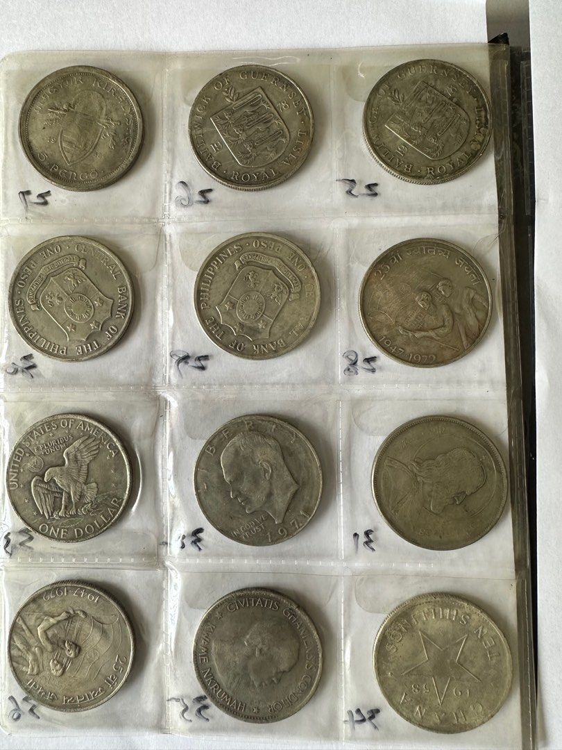 外國銀幣每枚80元任選（錢幣硬幣紙幣）25-36隻, 興趣及遊戲, 收藏品及紀念品, 古董收藏- Carousell