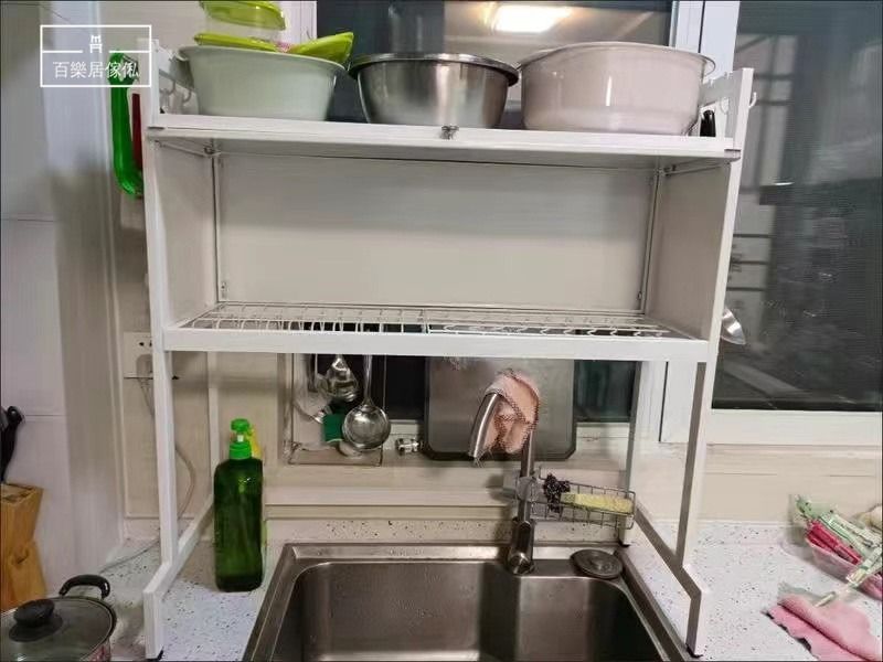 雙色選擇 廚房置物架晾碗架餐具瀝水架砧板架水槽置物架high Quality Stainless Steel Kitchen Shelf Bowl Rack Bowl Rack Chopsticks Drainage Rack Cutting Board Rack Tableware