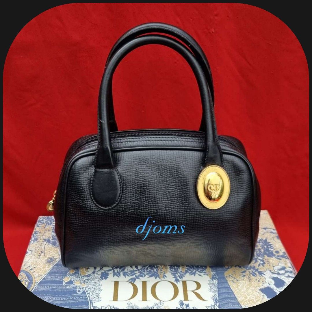 Christian Dior Vintage D-Charm Bowler Bag - Black Shoulder Bags, Handbags -  CHR344319