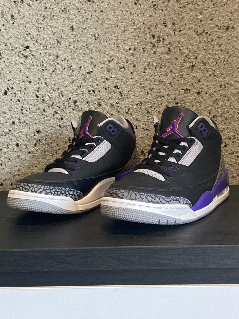 Air Jordan 3 Court Purple Men #39 s Fashion Footwear Sneakers on Carousell