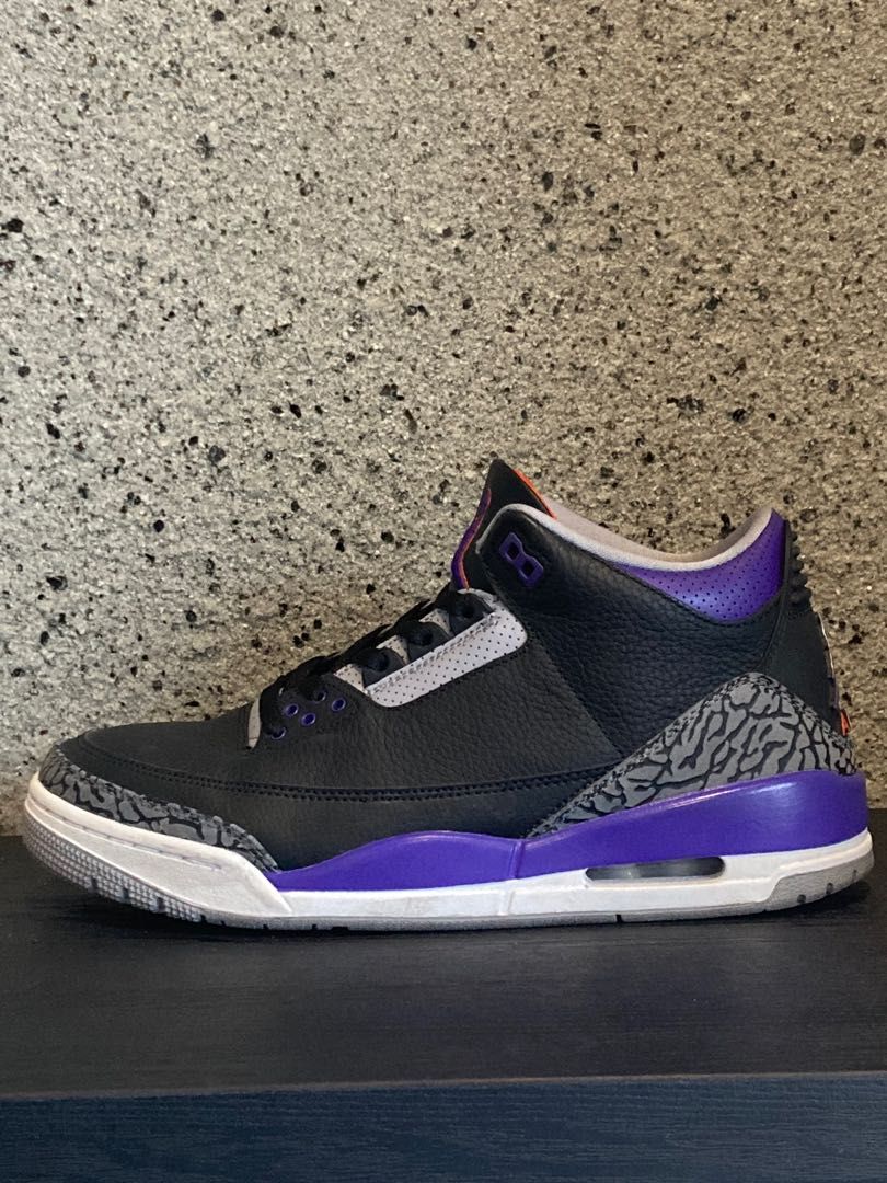 Air Jordan 3 Court Purple Men #39 s Fashion Footwear Sneakers on Carousell