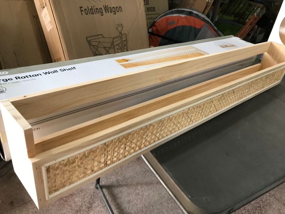 Anko Large Rattan Wall Shelf, Furniture & Home Living, Furniture