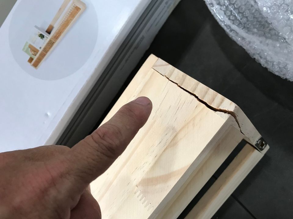 Anko Large Rattan Wall Shelf, Furniture & Home Living, Furniture