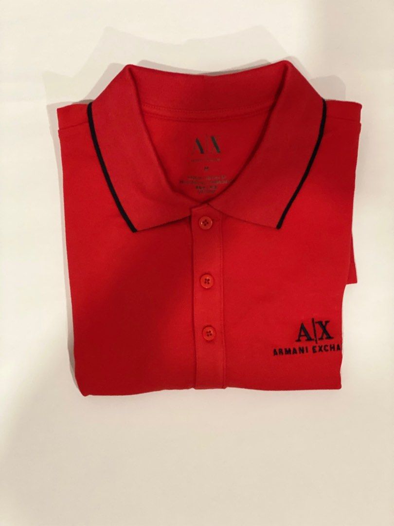 Red armani polo hotsell shirt