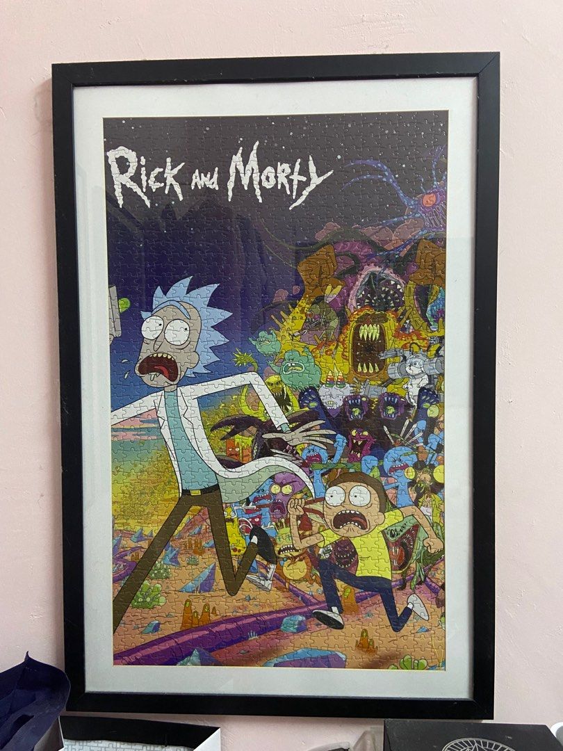 Artwork Rick and Morty Puzzle Frame Furniture Home Living Home