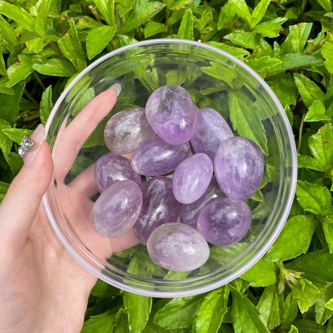 Assorted Tumbles (Category: Precious Stones) located in Singapore. Submitted by sherxmine (Listing ID 1201293281, Image 3). Description: assorted tumbles ! [ any 5 for $10 ] - - rose quartz : $2 - moss agate : $2 - citrine : $2 - amethyst : $2.50 - green fluorite : $2.50 - selenite : $3 - peach moonstone : $3.50 - labradorite: $3.50 - rainbow moonstone : $3.50 - please note that crystals do have imperfections so only purchase if you are comfortab