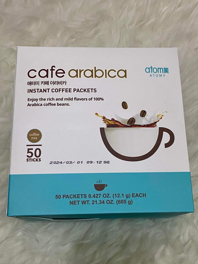 Atomy Cafe Arabica 50 sticks(12g per stick), Food & Drinks, Beverages ...