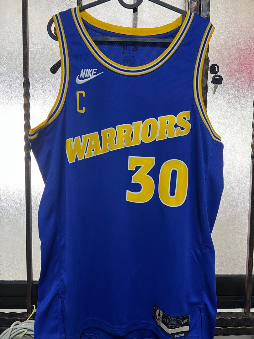 Men's Golden State Warriors Stephen Curry #30 Nike Yellow Hardwood Classic  Swingman Jersey
