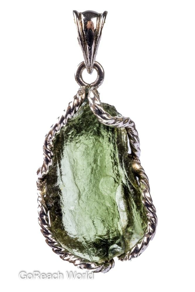 Raw moldavite pendants hot sale
